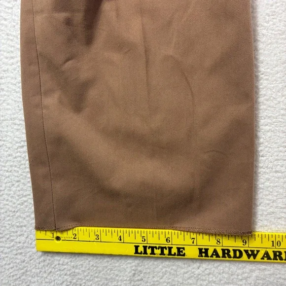 VTG Facconable Chino Pants Mens 38x38 Brown Albert Goldberg Open Hem Pleated NWT - Picture 7 of 7
